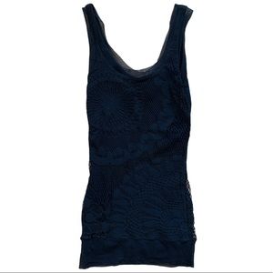 Jean Paul gaultier black mesh net tank top XS